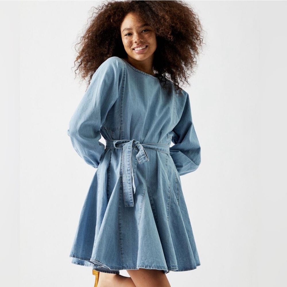 MINKPINK Denim Smock Dress